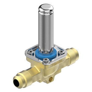 Danfoss 032F8107 EVR 3 1/4 pulg, Valvula Solenoide, Cuerpo solo, NC, Cuerpo de Laton, Conexiones Flare Abocardadas