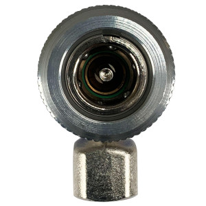 Appli Parts APQC-134L Acople Rapido Refrigeracion y Aire Acondicionado Automotriz para carga y servicio R-134 Baja azul, adaptador de bronce, conexion de 1/4 de pulg