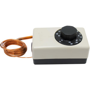 Danfoss 060H1708 UT 72 Thermostat, -22 to 85 F, Copper 10 ft Capillary tube, Auto Reset, SPDT, IP20 Enclosure