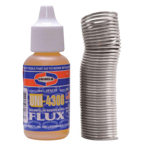 Uniweld UNI-4300 P4KD9 Soldadura de Alumino Incluye 10 pies de Soldadura y Fundente de 2oz Uniweld UNI-4300 P4KD9 Soldadura de Alumino Incluye 10 pies de Soldadura y Fundente de 2oz