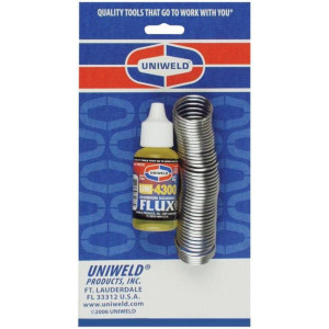 Uniweld UNI-4300 P4KD9 Soldadura de Alumino Incluye 10 pies de Soldadura y Fundente de 2oz Uniweld UNI-4300 P4KD9 Soldadura de Alumino Incluye 10 pies de Soldadura y Fundente de 2oz
