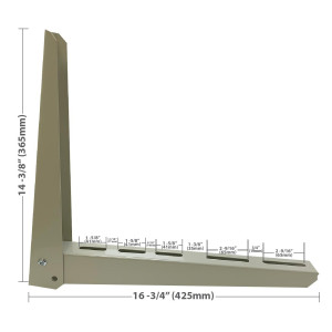 Appli Parts APAB-2100 Soporte de Montaje en Pared para Mini Split, Soporte Robusto para Condensador hasta 100 Kg, Universal para Unidad Exterior desde 5,000 hasta 36,000 BTU con Kit de instalacion