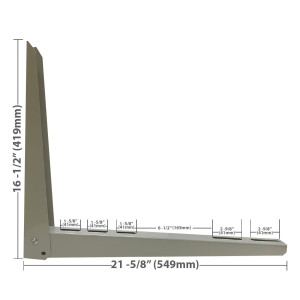 Appli Parts APAB-2160 Soporte de Montaje en Pared para Mini Split - Soporte Universal hasta 150 kg, Compatible con 5000 a 36000 BTU, Incluye Gomas Antivibracion y Kit Completo de Instalacion