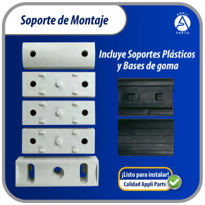 Appli Parts Soporte para montaje en pared de equipos de Aire Acondicionado tipo Ventana hasta 35 kg modelo APAB-2038 incluye kit de fijacion, pernos y gomas 