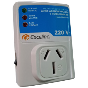 Protector A.A. Monofasico Enchufable Exceline Toma china GSM-RE220CS 220V