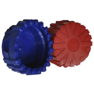 Uniweld GB25S Protective Gauge Boots 2.5 in, 63.5mm, Red and Blue
