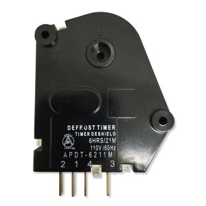 Appli Parts APDT-6211M 6 hr, 21 min, 110 V, 60 Hz, Defrost Timer Pin 2143 for Refrigerators replaces TIM-111, NUV-21A and others