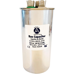 Appli Parts Condensador Capacitor de Marcha 80+5 Mfd uF (microfaradios) 370VAC CBB65 Universal Aire acondicionado y otras aplicaciones Redondo UL E476928 6.3cm Ancho 13.3cm Alto CON-80/5-370-R Appli Parts Condensador Capacitor de Marcha 80+5 Mfd uF (microfaradios) 370VAC CBB65 Universal Aire acondicionado y otras aplicaciones Redondo UL E476928 6.3cm Ancho 13.3cm Alto CON-80/5-370-R