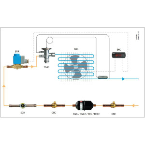 Danfoss 023Z5010 Filtro Secador 5/8pulg linea de Liquido para sistemas de aire acondicionado y refrigeracion DCL 165 Roscable 10.4-15.6tons Unidireccional 18.4cm Largo 8cm Ancho