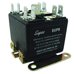 Supco SUPR Relay Potencial Electronico Universal Supco hasta 5 Hp, 30 amp, 110-270 VAC