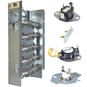 279838 Appli Parts Kit Resistencia Secadora 279838KAP KIT
Incluye 279838 Resistencia, 3977767 Termostato, 3387134 Termostato, 3392519 Fusible, 3977393 Fusible