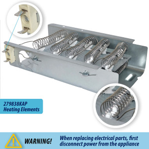 279838 Appli Parts Kit Resistencia Secadora 279838KAP KIT
Incluye 279838 Resistencia, 3977767 Termostato, 3387134 Termostato, 3392519 Fusible, 3977393 Fusible