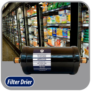 Appli Parts APFD-415S 5/8 in Liquid Line Refrigerant AC Filter Drier hvac Refrigeration 415S ODF Sweat Solder connection universal unidirectional 9-1/2 in long 3-3/4 in wide