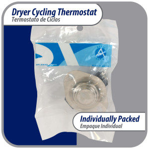 Appli Parts APTD-L155 Cycling thermostat L155-15F universal replacement for multiple brand dryers older commercial models only 2 connections replaces 60T11, D501759