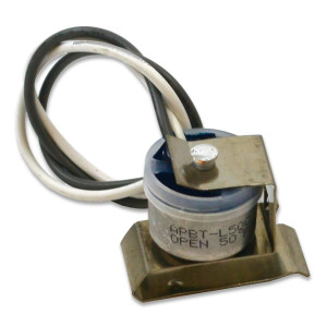 Appli Parts APBT-L50C Bimetal Termico 2 Cables Abre a 10C y Cierra a -1C, con clip, cables de colores gris y blanco, Referencia BIM-34 / Termodisco