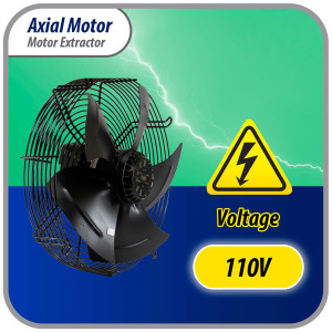 Appli Parts AXF-350-1 Extractor Axial 350 mm (13-3/4 pulg) 110V, 1 ph, 60 Hz, 180 W, 1550 rpm, Rango Temperatura -30 C a 60 C, incluye aspa y base tipo jaula