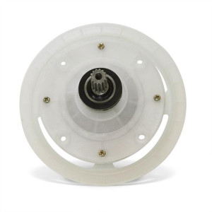 Appli Parts APTW-81030 Transmision Lavadora Eje Estriado (14 Estrias), Base 4 Huecos, Polea (172mm), remplazo para lavadoras Mabe y otras marcas