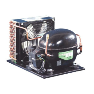 Danfoss MCGB0045R60000B 1/2HP, R134a Condensing Unit for Refrigeration, Copper Coil Aluminum Fins MBP 115/1/60 (V/Ph/Hz) 1 Fan,Fractional Compressor SC15G, 114N0006 