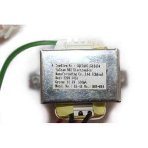 ecox Transformer universal applications input 220V output 10.8V 500ma with base EI-41