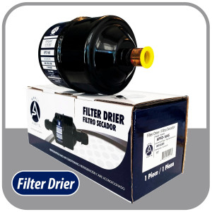 Appli Parts APFD-164S 1/2 in Liquid Line Refrigerant AC Filter Drier hvac Refrigeration 164S ODF Sweat Solder connection universal unidirectional 7in long 3in wide