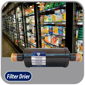 Appli Parts APFD-309S 1-1/8 in Liquid Line Refrigerant AC Filter Drier hvac Refrigeration 309S ODF Sweat Solder connection universal unidirectional 11in long 3in wide