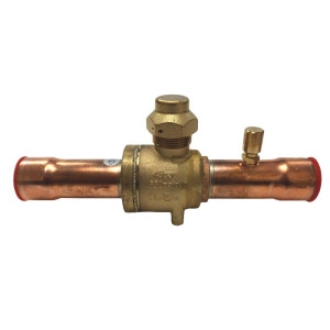 Danfoss 009L7058 Valvula de Cierre 1-5/8pulg tipo Bola de conexion soldable GBC 42s Multiple Refrigerante MWP 650psi WT -40C a 149C con puerto de servicio SAE 1/4 pulg Bi-Direccional