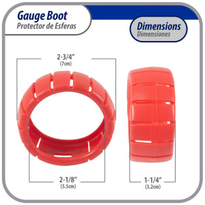Appli Parts APMG-GBR 2.5 in Red Protective Gauge Boot for Manifold Gauge High pressure