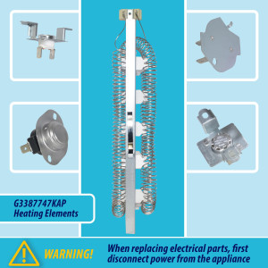 3387747 Appli Parts Kit Resistencia para Secadora 3387747KAP Compatible con Kenmore Samsung Whirlpool KitchenAid y otras. Incluye 1 resistencia de secadora 3387747 1 termostato 279816AP y 1 fusible termico 279973AP y 3392519AP