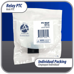 Appli Parts APSR-4003P Mini Fridge relay switch 1 pin 4.7 Ohm 110V Universal PTC Start relay replacement part for multiple brands of refrigerators wine cooler
