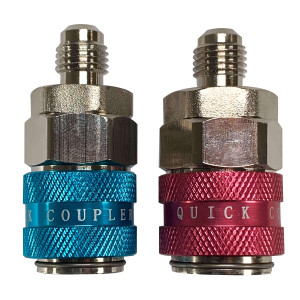 Appli Parts APQC-134K Quick Coupler Kit R-134a Adapters for automotive Air Conditioning Charge includes 1/4 in Hi and Low Straight professional grade pressure connections 