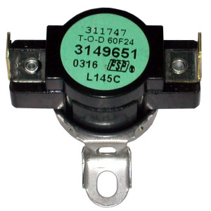 Whirlpool 3149651 Thermostat Dryer L-145C FSP