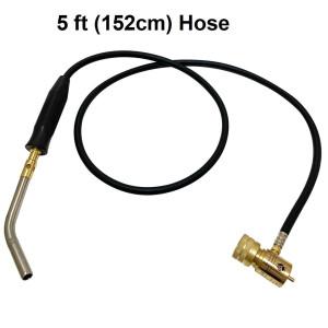 Appli Parts APHT-3W single burner hand torch with 5 ft hose and handle for soldering welding and brazing with map or propane fuel for HVAC and Plumbing 