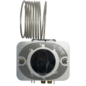 Danfoss 077B7100 Termostato de control Refrigerador comercial 1 puerta 077B7100 077B0967L Cut-in Frio -9.5C Cut-out Frio -18.0C Cut-in Caliente +8.5C Cut-Out Caliente +3.0C Capilar 1200mm
B0
Sirve K50P-1125-001

