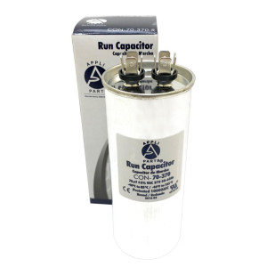 Appli Parts Run Capacitor for ac 70 Mfd uF (microfarads) 370VAC CBB65 Round Universal fit for hvac and other applications in High in Wide CON-70-370-R  