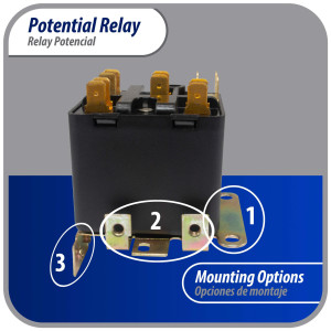 Appli Parts APPR-069 Relay Potencial 069, Voltaje de Bobina 332 V, Recogida Minima 180 V, Recogida Maxima 193 V, Caida Maxima 105 V, 50/60Hz Remplazo universal para refrigeracion y aire acondicionado