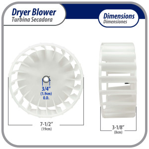 Y303836 Appli Parts Turbina Secadora 303836AP Remplaza DE602, 5306599498, 1245880, 3-12913, 3-3836, 303836, 312913, AH2200270 Y303836 Appli Parts Turbina Secadora 303836AP Remplaza DE602, 5306599498, 1245880, 3-12913, 3-3836, 303836, 312913, AH2200270