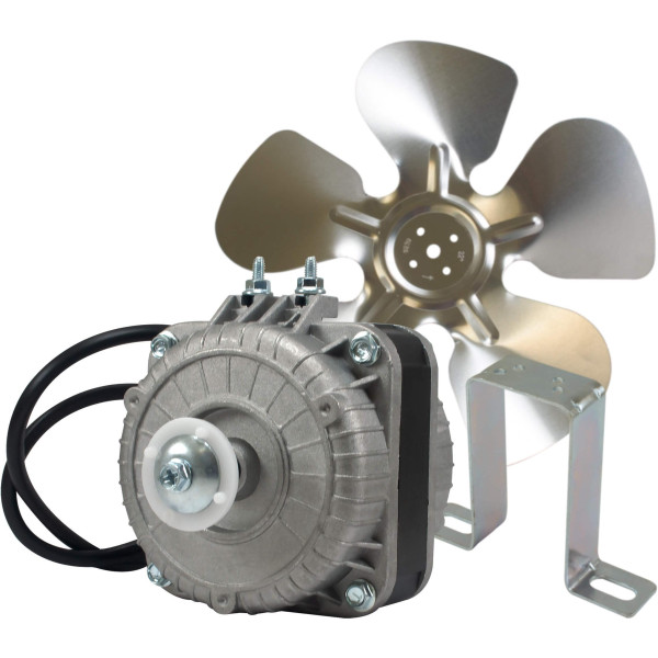 Appli Parts APFM-101E 10W Condenser and Evaporator Fan Motor 115V 60Hz 0.65A, Includes 9in Aluminum Fan Blade & Mounting Base, Universal Replacement for Commercial Refrigeration Units Appli Parts APFM-101E 10W Condenser and Evaporator Fan Motor 115V 60Hz 0.65A, Includes 9in Aluminum Fan Blade & Mounting Base, Universal Replacement for Commercial Refrigeration Units