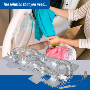 DC47-00019A resistencia para secadora Appli Parts DC47-00019AAP Reemplazo de la pieza original Secadora Samsung y otros modelos compatibles con numero de pieza DC47-00019A elemento calefactor