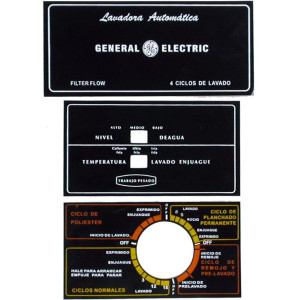 GE General Electric Emblema Adhesivo para Lavadora