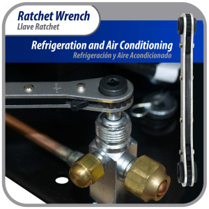 Appli Parts APT-RW122 HVAC 3/16, 1/4, 3/8 and 5/16 in service Wrench Tool with multiple size options for refrigeration square valves and other applications