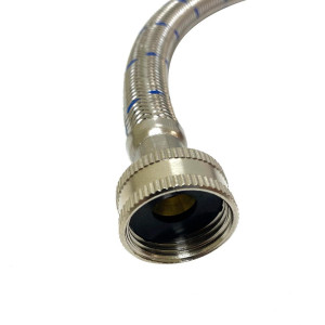 Appli Parts APIH-7234 2 Mangueras 1.8 m Lavadora Entrada de Agua de Acero Inoxidable Trenzado, con Empacaduras, Conectrores 3/4 pulg Hembra, conexiones Rectas