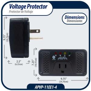 Appli Parts APVP-11EE1-4 Protector de Voltaje 120 V, 50/60 Hz, 12 A, 303 joules, para Refrigerador con Tarjeta Digital, actua como supresor de picos, funciona con todas las marcas de electrodomesticos