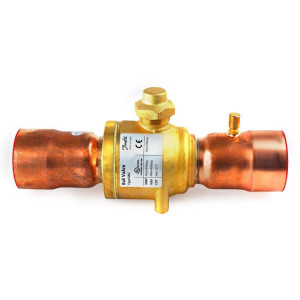 Danfoss 009L7067 Valvula de Cierre 3-1/8pulg tipo Bola de conexion soldable GBC 79s Multiple Refrigerante MWP 650psi WT -40C a 149C con puerto de servicio SAE 1/4 pulg Bi-Direccional