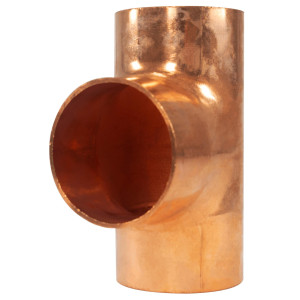 Appli Parts AP-T158 1-5/8 in Wrot Copper Tee CxCxC connections for refrigeration, air conditioning and plumbing applications ACR and Type L copper pipe