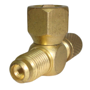 Appli Parts APAT-3X14 Access Tee Fitting 1/4 M. Flare Access x 1/4 M. Flare x 1/4 F. Flare Swivel Connection On Branch