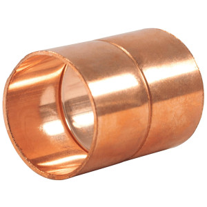 Appli Parts AP-A118 1-1/8 in Wrot Copper Coupling fitting CxC Sweat connections for refrigeration, air conditioning and plumbing applications ACR and Type L copper pipe