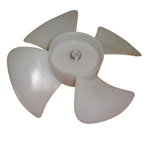 Appli Parts APFB-670 Aspa Plastica Para Motor Evaporador 670 de Nevera Refrigerador, de 5.4 pulg, con 4 Aletas o Palas, Rotacion CCW, Eje 3/16 pulg, remplaza ASP-670