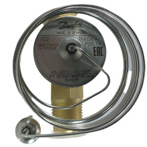 Danfoss 068Z3400 1/6 - 4.5TR Expansion Valve Body, T 2, R404A,R507A, 3/8x1/2 in, Flare, Internal Equalized, Single-flow, -40 to 50 F, Capacity determined by Orifice size Sold Separately, Identical Product 068Z3508