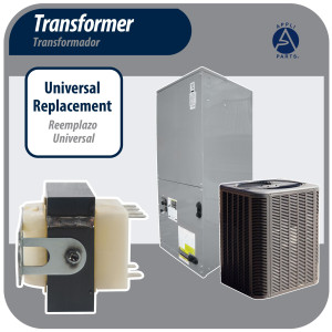 Appli Parts APTR-403T Transformador de 120, 208, 240 V a 24 V, 40 Va, 50/60 Hz, con Base Simple, conectores rapidos de 1/4 , Aislamiento Clase B, Transformador Clase 2
