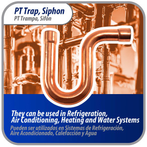 Appli Parts AP-PT058 Sifon de Cobre de 5/8 pulg Trampa de Aceite CxC Conexiones soldadas para aplicaciones de refrigeracion, aire acondicionado y plomeria Tuberia de Cobre ACR y tipo L